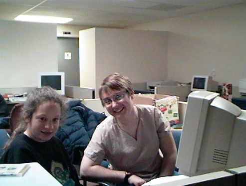[Photo: Ladies Enjoying Computing Together]